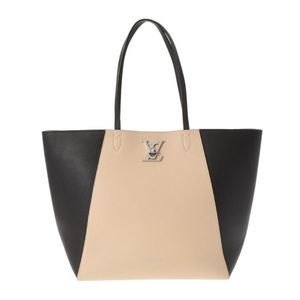 Louis Vuitton LockMe Cover Banille/Noir Leather Tote Bag